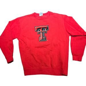 Texas Tech Adult Medium Red Embroidered Logo Sweatshirt